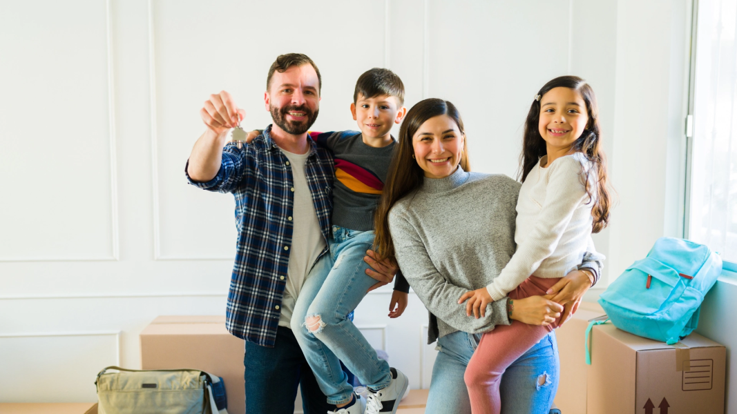 Family moving to a new home