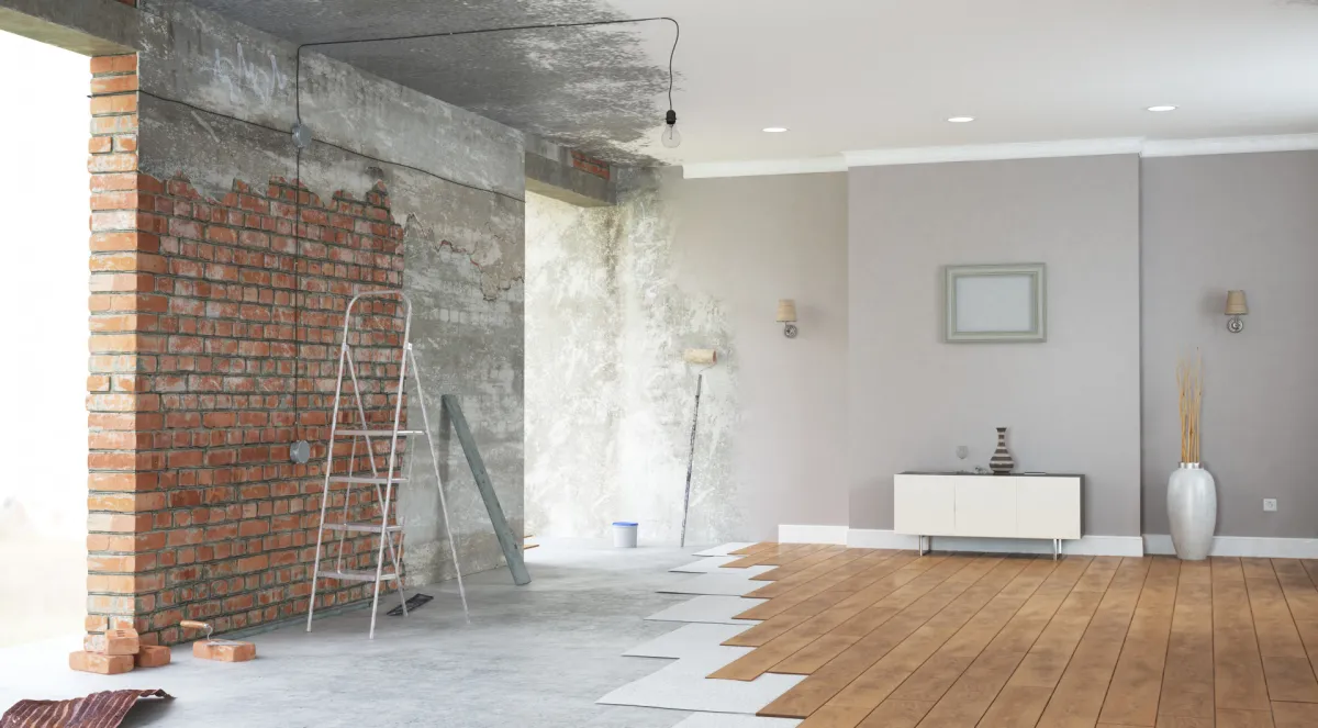 Home in the middle of renovation