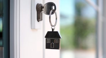 House Key in front door lock