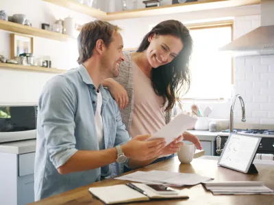 Couple reviewing Housing expenses