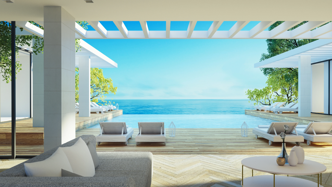 Modern Home overlooking the ocean