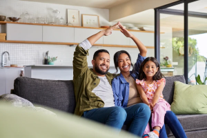 Family in New Home