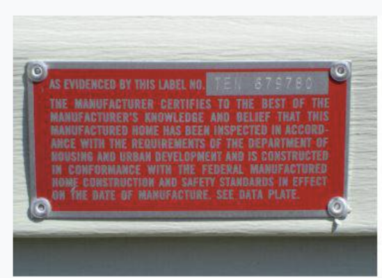 Manufactured HUD tags or the data plate missing-what next?
