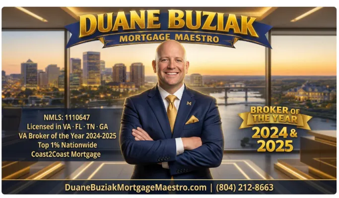 Duane Buziak Mortgage Maestro — Virginia's Top Independent Mortgage Broker