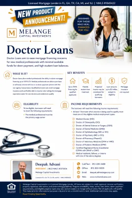 New Product Announcement: Doctor Loan Program for Medical Professionals