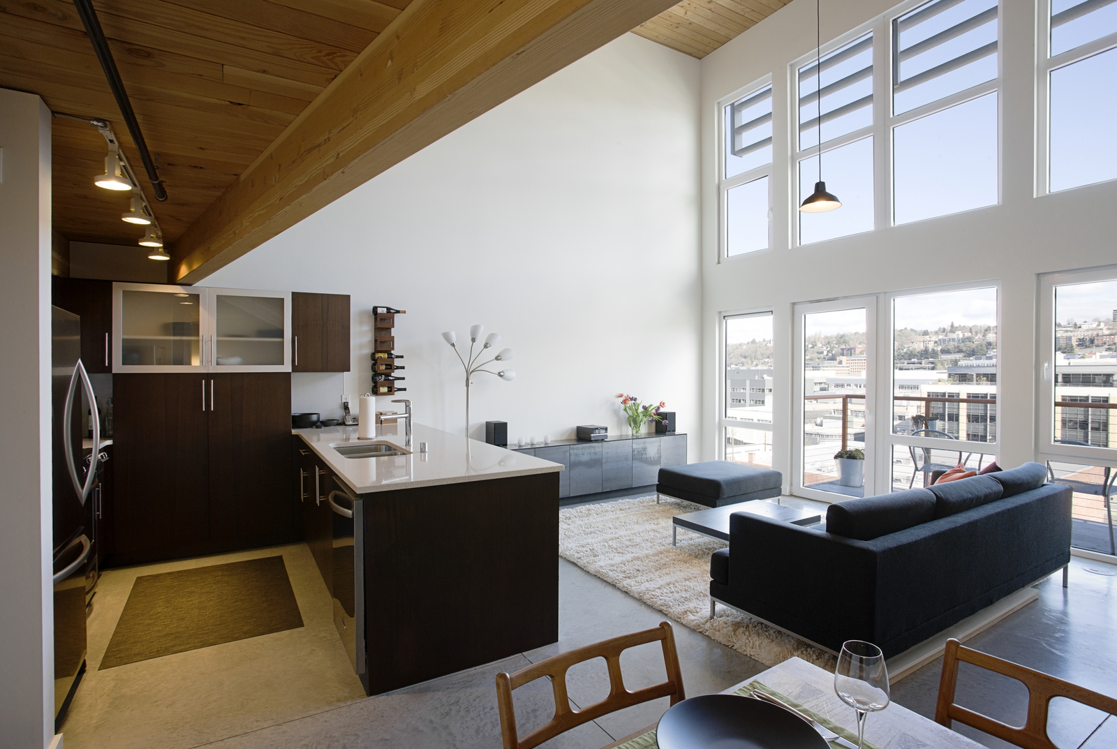 Open-plan apartment interior