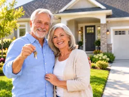 Senior Couple Celebrating Homeownership